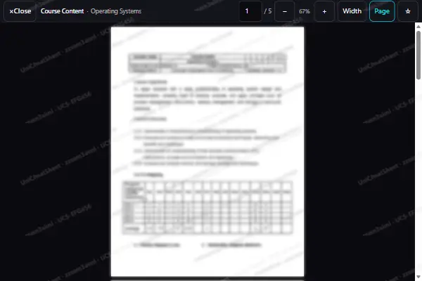 A document open in the UniCheatSheet viewer