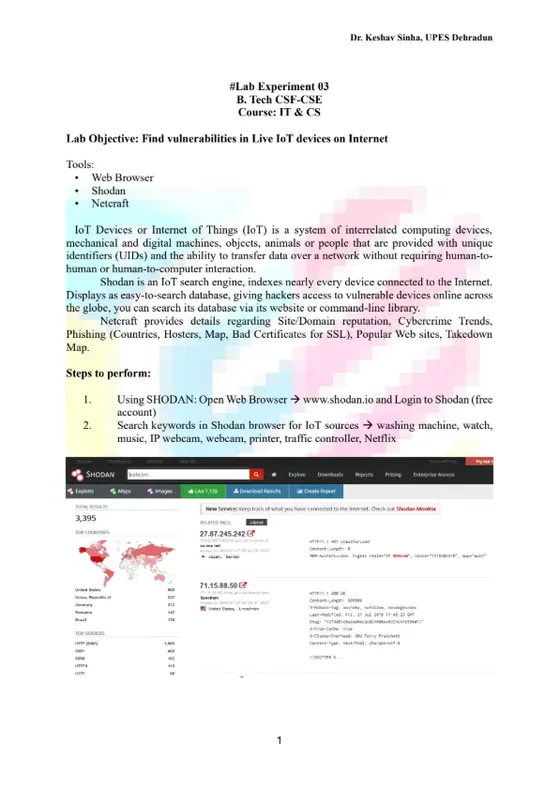 Lab 3, IT & Cyber Security [Lab] - Dr. Keshav Sinha