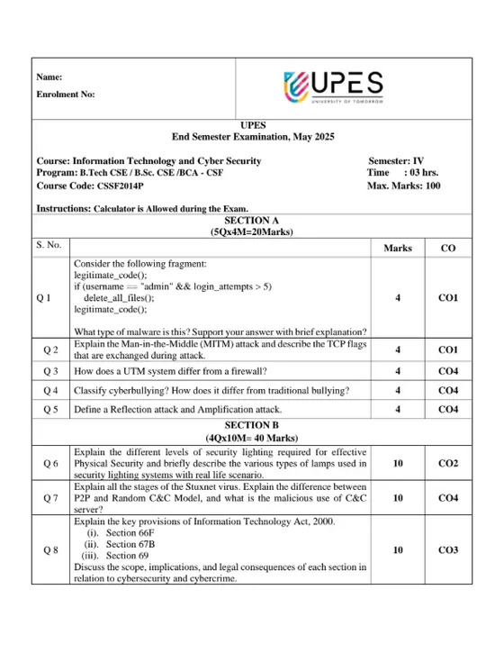 End-Sem 2025(May)[CSE], IT & Cyber Security