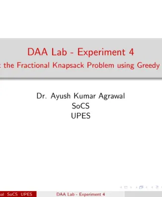 Lab Experiment 4, Design & Analysis of Algorithms [Lab]