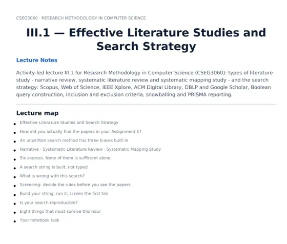 Unit 1, Research Methodology in CS