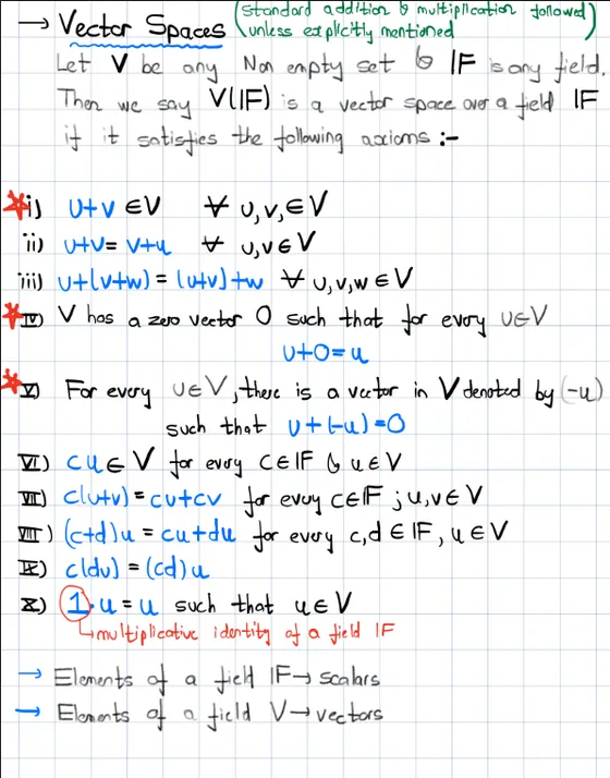 EndSem Notes, Linear Algebra
