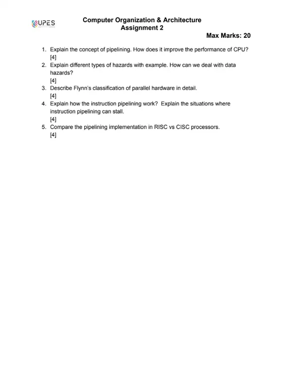 Assignment 2, Computer Organisation & Architecture