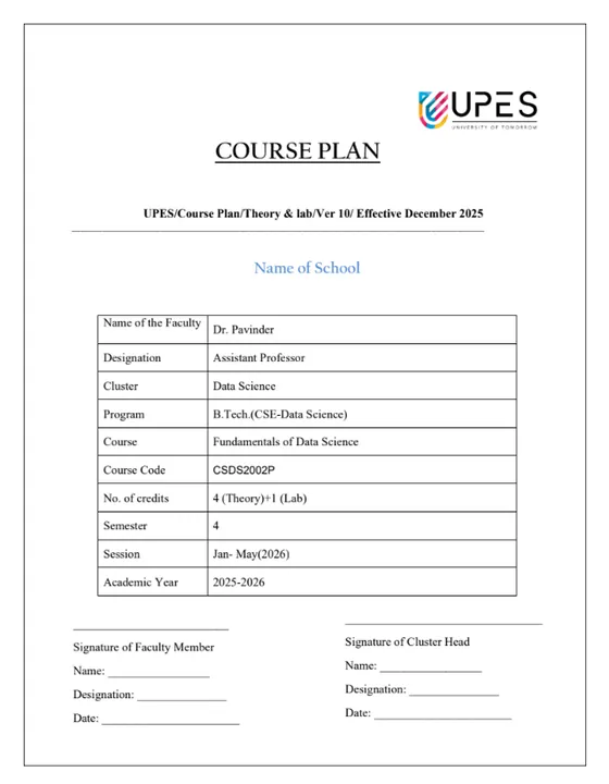 Unit 1, Fundamentals of Data Science