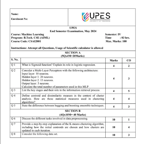 End-Sem 2024(May)[CSE], AIML