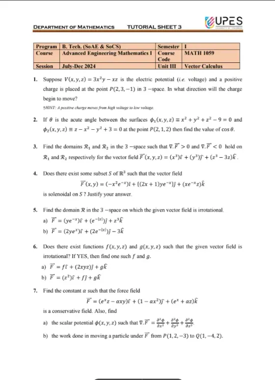 Tutorial Sheet 3[Solved], AEM-1 (Mathematics)