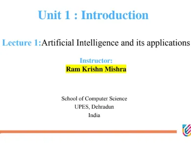 Unit 1, Elements of AIML