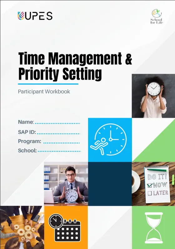 Workbook, Time Management & Priority Setting