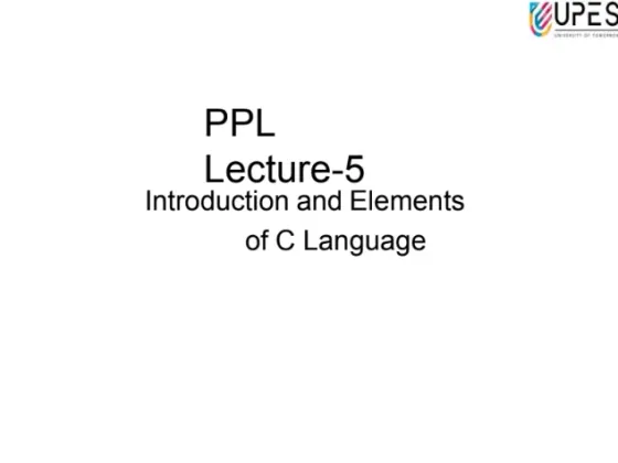 Unit 2:C Programming Fundamentals, Programming in C