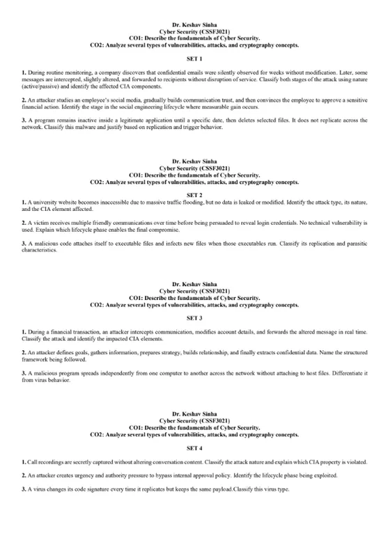 Quiz 1[Subjective], IT & Cyber Security