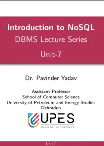 Unit 7, Database Management Systems