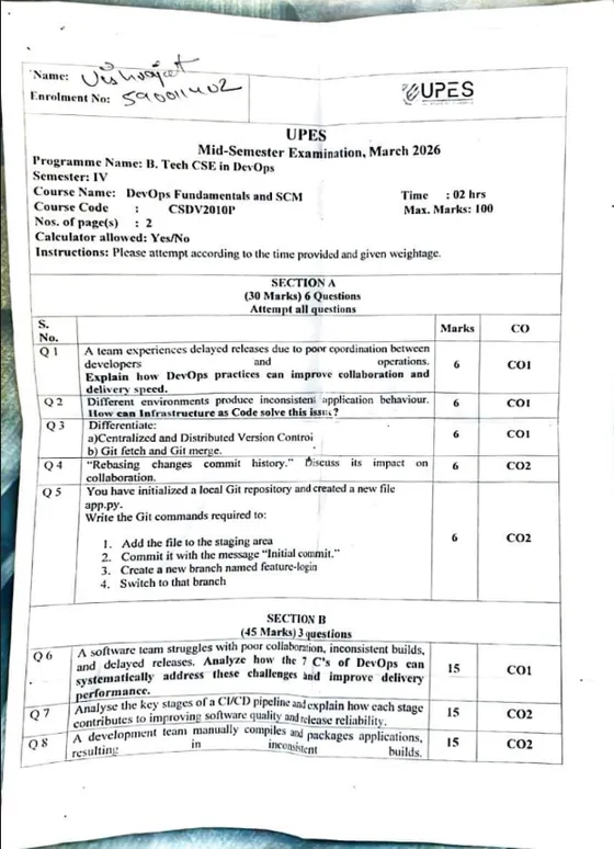 Mid-Sem 2026(March)[CSE], DevOps