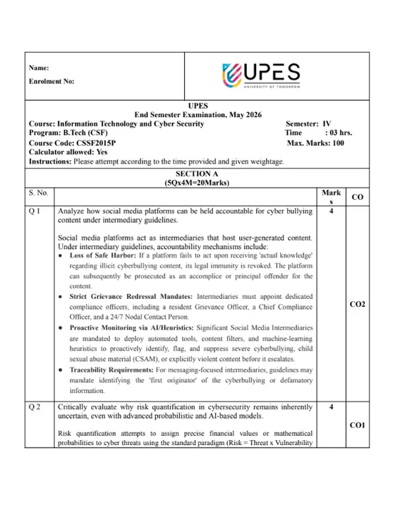 End-Sem 2026(May)[CSE] ✅Solved, IT & Cyber Security