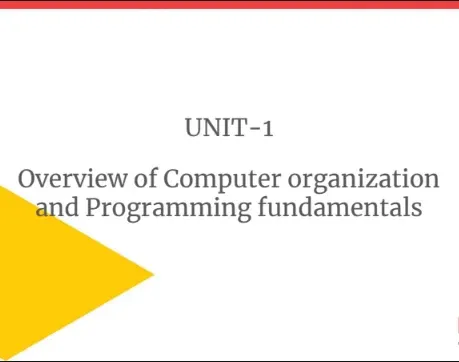Unit 1:Introduction to Computing, Programming in C
