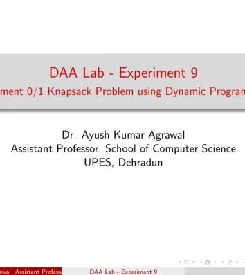 Lab Experiment 9, Design & Analysis of Algorithms [Lab]