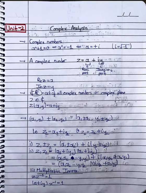 Unit 2:Infinite Series and Introduction to Complex Analysis, AEM-2 (Mathematics)