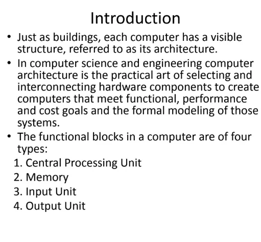 Unit 1+2+3, Computer Organisation & Architecture