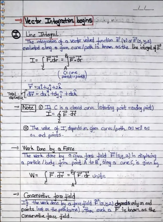 Unit 3:Vector Integration, AEM-1 (Mathematics)