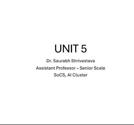 Unit 5, AIML