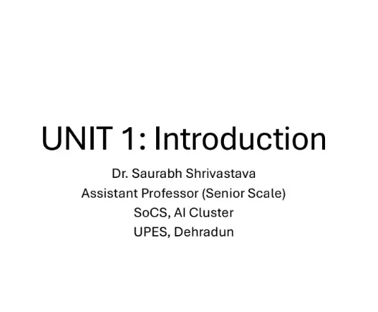 Unit 1, AIML