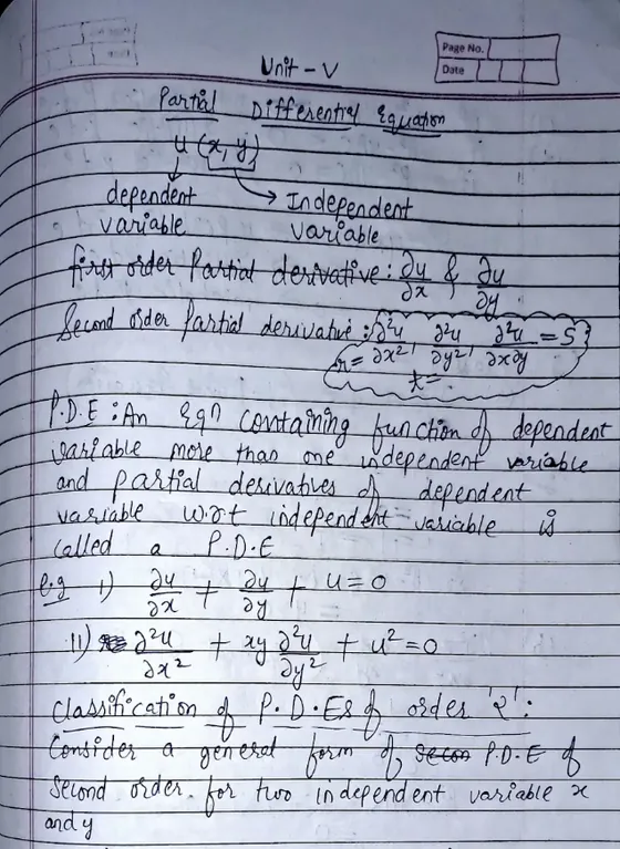 Unit 5:Introduction to PDEs and Applications, AEM-2 (Mathematics)