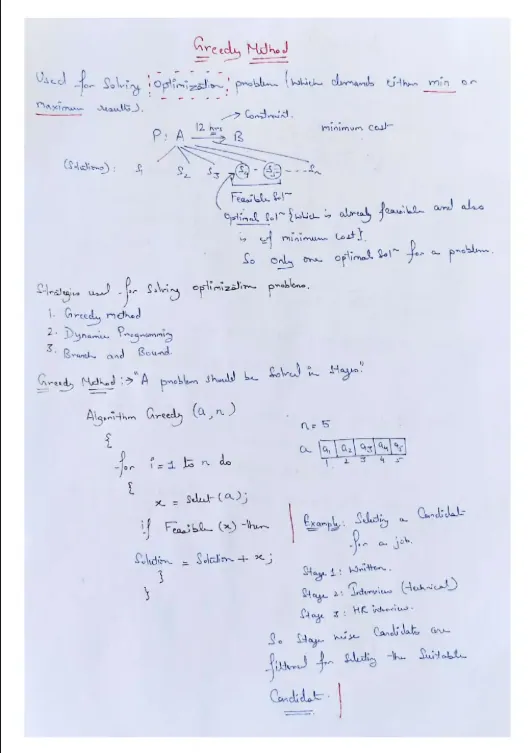 Unit 3, Design & Analysis of Algorithms [Theory]