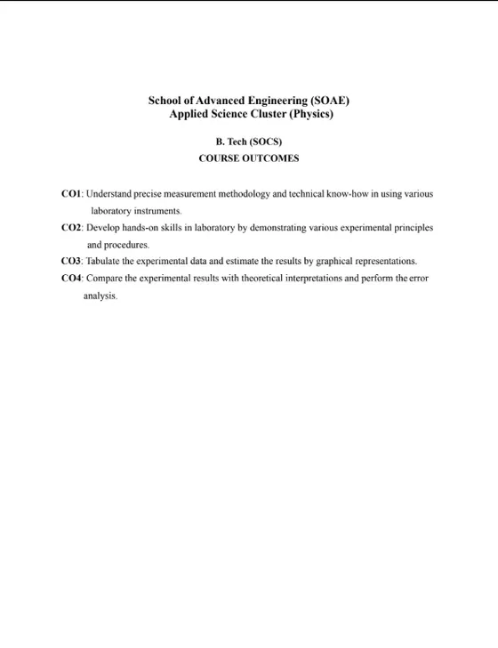 Experiments List, Physics [LAB]