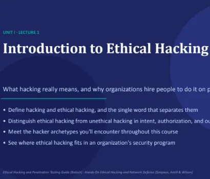 Unit 1, Ethical Hacking & Penetration Testing