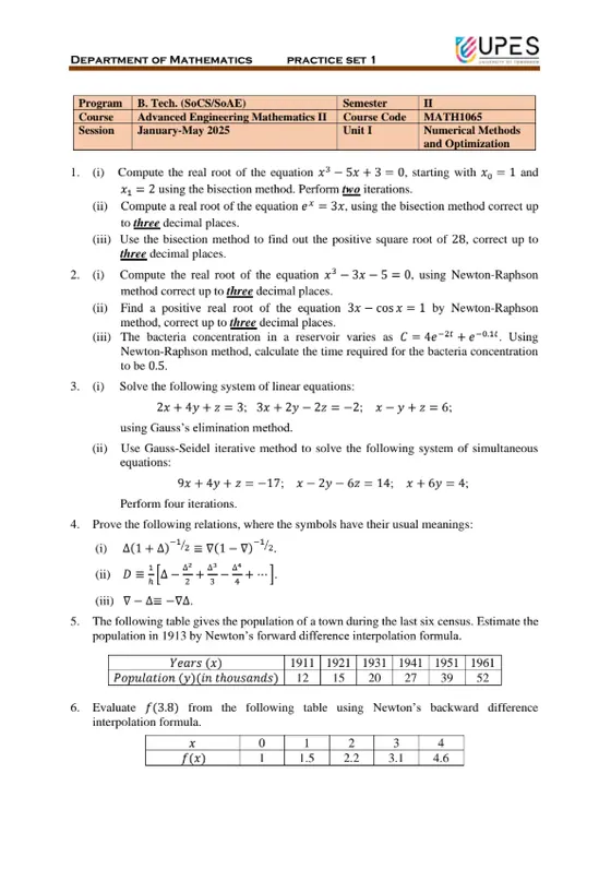 Practise Set 1[+Workings], AEM-2 (Mathematics)