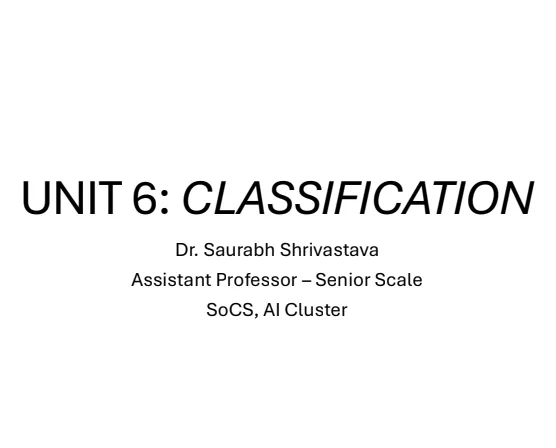 Unit 6, AIML