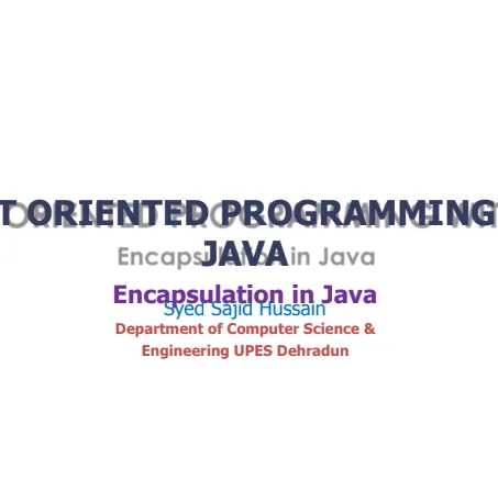 Unit 2, Object Oriented Programming