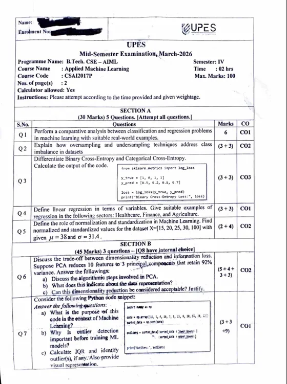 Mid-Sem 2026(March)[CSE], AIML