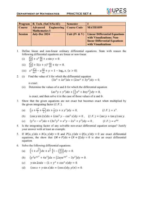 Practise Set 4[Solved], AEM-1 (Mathematics)