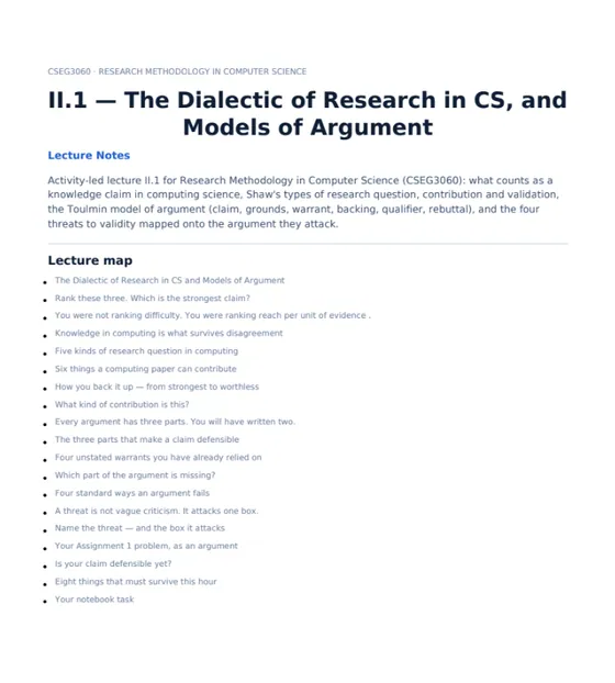 Unit 1, Research Methodology in CS