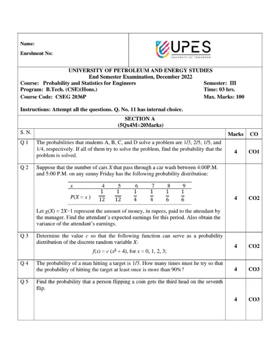 End-Sem 2022(Dec)[CSE], Probability, Entropy, and MC Simulation