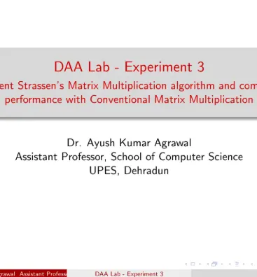 Lab Experiment 3, Design & Analysis of Algorithms [Lab]