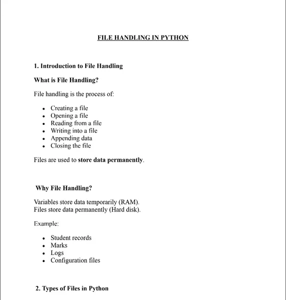 Unit 4, Python Programming
