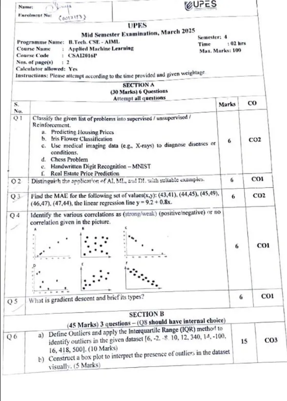 Mid-Sem 2025(March)[CSE], AIML