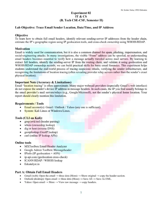 Lab 2, IT & Cyber Security [Lab] - Dr. Keshav Sinha